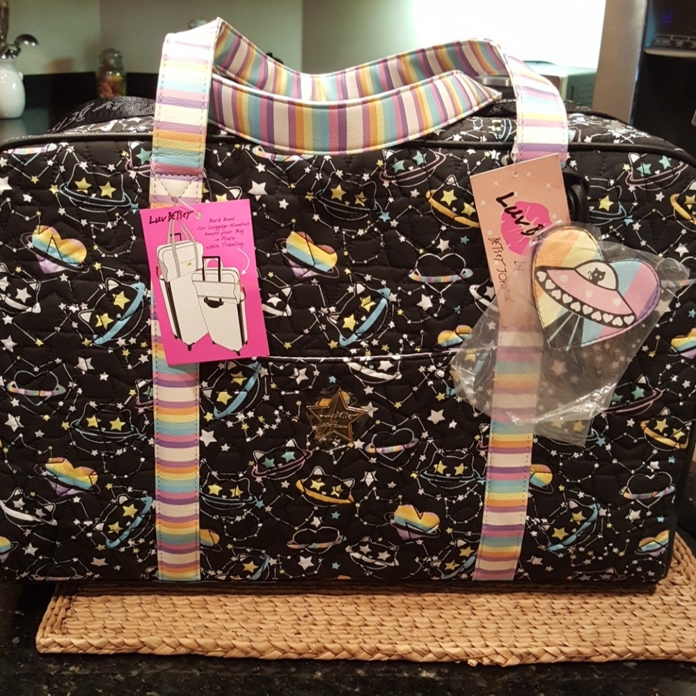 Betsey Johnson Space Kitty Weekender & Backpack - Picture 2 of 8